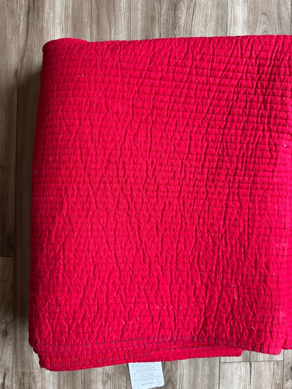 Two Pottery Barn Kids Red Twin Size Quilts medium weight